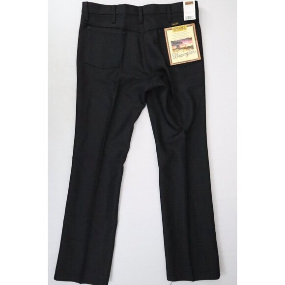 New Wrangler Jeans Mens 38x32 Black Wrancher Bootcut Stretch Wrinkle Free Pants - Picture 4 of 10